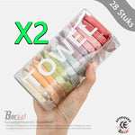 Borvat® Borvat® - Gecomprimeerde Handdoek Wegwerp Gezicht Handdoek Schoonmaken Katoen Draagbare Reis Outdoor Beauty Veegt Snoep Make-Up Handdoek Tissues - 28 Stuks -