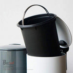 BORVAT Luxe Pedaalemmer Metaal Soft Close - 3L - 17x17x23cm - Badkamer, Keuken, Kantoor - Mat Wit by BORVAT