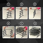 BORVAT Bureau Organizer - Brievenbak 3 Laags Sorteerrek - Uitschuifbare Laden - Metaal - Zwart by BORVAT