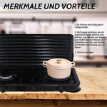 Borvat® Borvat® Gasstel 2 Pits – Compact kooktoestel voor – Krachtige gaskookplaat – Ruimtebesparend ontwerp-Zwart -