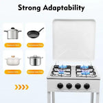 Merkloos Camping Kooktoestel - Vrijstaand Gasfornuis - Buiten Koken - 4 Branders Deksel - 49x49x79 cm - Wit -