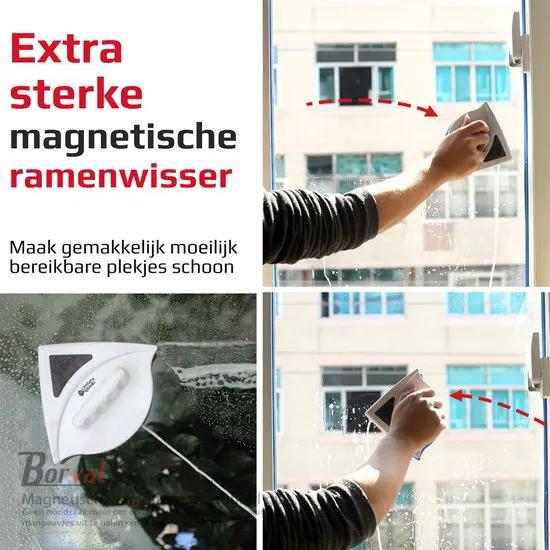Borvat® Borvat® - Magnetische ramenwasser dubbel glas - Raamwisser - Magnetische raamwisser - Window cleaner magnetic - - Geschikt voor Dubbelglas 0-12mm -