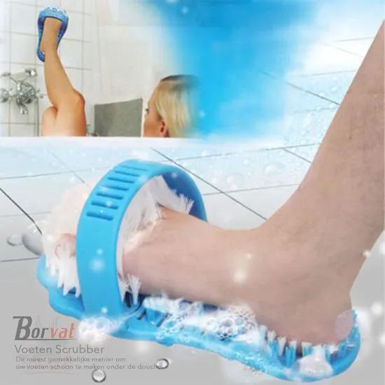 Borvat® Borvat® – Voeten Scrubber – Voetmassage Borstel – Douche Scrubber – Massage Slipper – Voeten Reinigen – Badkamer Borstel – Foot Wash -