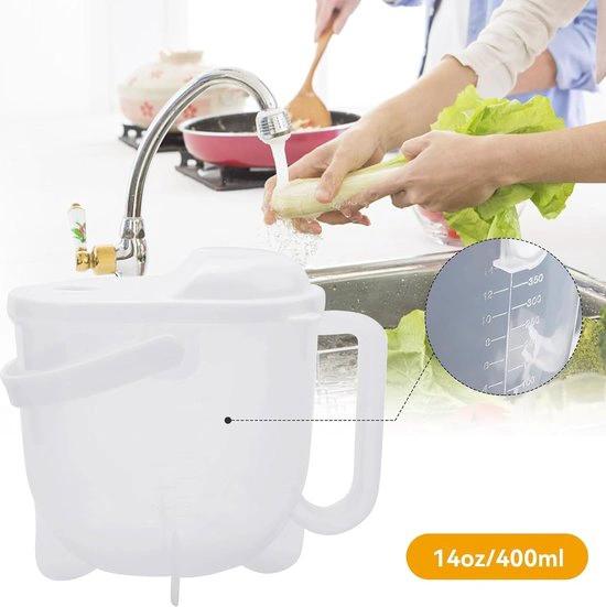 borvat IBBO® - Rijst wassen Strainer - Rijstzeef - Vergieter- Rijstwaskom - Wassen - Zeef met Handvat - Rijst Zeeft - Waskom - Rijstwasser - Afgieter - Plastic Vergiet - Veilig Afgieten -