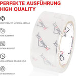 Merkloos IBBO Shop - 24 Rollen Pakkettape Transparante Verpakkingstape Verpakkingstape – 66 m lang - 50 mm breed – Transparant – Sterke kleefkracht en scheurvastheid – voor verpakking, verzending en verhuizing -