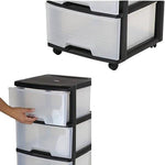 Merkloos Ladesysteem | 5x20 liter | zwart | transparant | 5 lades op wielen -