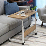 Bijzettafel en Laptop Tafel – Verstelbaar – Bedtafel en Computertafel – Hout – 80x40 cm by Borvat®