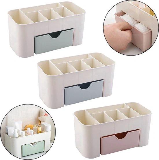 BORVAT Make-up Organizer met Lade - Cosmetica Opbergdoos - Bureau Organizer - Blauw by BORVAT