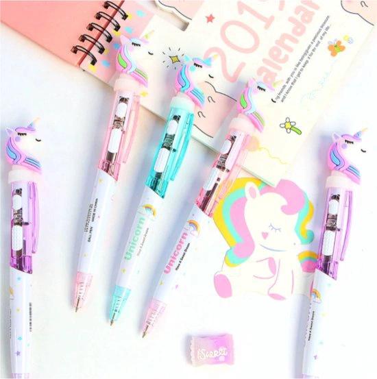 Jawes- Lichtgevende eenhoorn balpen- 4 stuks- Unicorn- Pen- Lichtgevend by Jawes