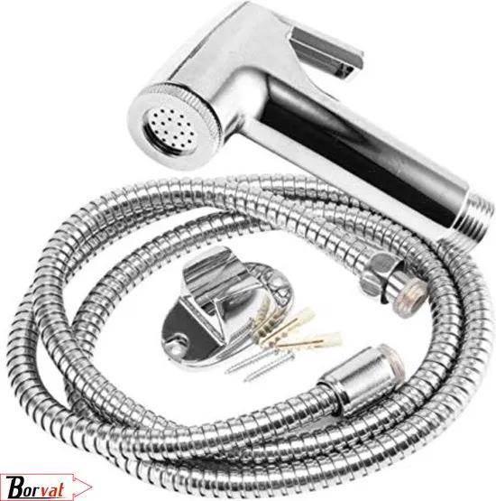 Borvat® Borvat® | Toilet Shattaf | Adapter Spray | Handheld Bidet | Shower Head | Wall Mounted Hose Kit Home Office Use Easy - Bidet Sprayers Badkamer & Wellness