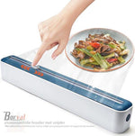 BORVAT Vershoudfolie & Aluminiumfolie Houder met Snijder - 37x7cm - Keuken Tool - Zwart/Wit by BORVAT