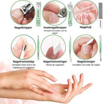 16-Delige Pedicure & Manicure Set - Nagelknippers, Nagelvijl, Nageltang - Groen by BORVAT