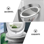 BORVAT Make-up Spiegel met LED Verlichting - 360° Draaibaar - 5x Vergroting - 3 Lichtstanden - Dubbelzijdig - Wit by BORVAT