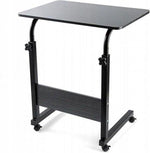 Mobiele Bureau | Laptop bijzettafel | Sta bureau voor laptop tafel voor thuis | Bureau Op Wielen | thuiskantoor | Zwart | (60cm * 40cm) by Merklose-