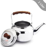 Borvat® Borvat® | Luxe RVS Kettle Theepot - 2 liter - ketel Camping - Theepot - Waterkoker - Zilver - Teapots Keuken & Koken