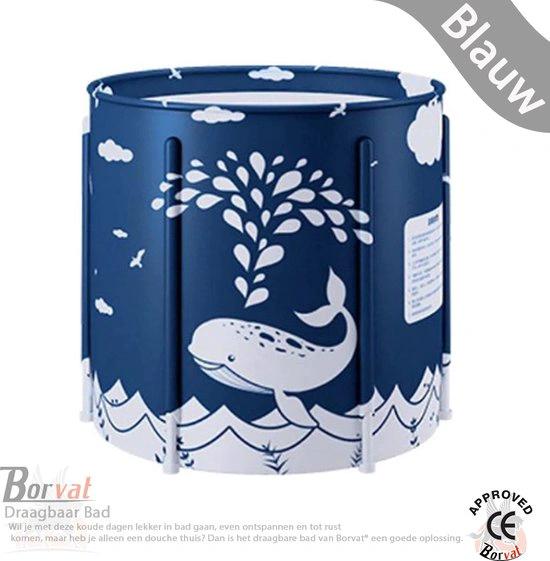 BORVAT Draagbaar Bad - Opvouwbare Badkuip - 6 Lagen Gewatteerd Katoen - Blauw by BORVAT