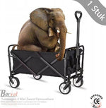 BORVAT Tuinwagen 4-Wiel - Opvouwbare Tas - Tuin Trolley - Winkelwagen - Kruiwagen - Zwart by BORVAT
