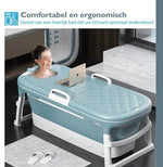 BORVAT Zitbad 138cm - Opvouwbaar Bad - 220L Extra Lang - Volwassenen - Blauw by BORVAT