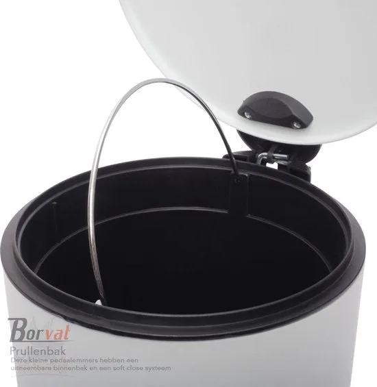 spirella Spirella Adelar Pedaalemmer 3L Wit Softclose Met Binnenemmer - Trash Cans