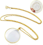 Merklose- Loep aan ketting | Goud | 5x zoom vergrootglas | Vergrootglas Ketting | Decoratie Lezen Vergrootglas | Vergrootglas Monocle Lens | Opknoping Vergrootglas | Mode Vergrootglas | voor Het Lezen van Boeken Kranten Werk of Reizen -