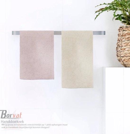BORVAT Handdoekrek - Handdoekhouder - RVS Handdoekstang 40cm - Badkamerrek - Zwart by BORVAT