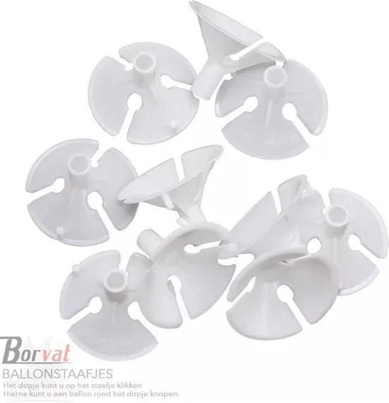 Borvat® Borvat® - Ballonstaafjes - Ballon staafjes - wit - 25 stuks -