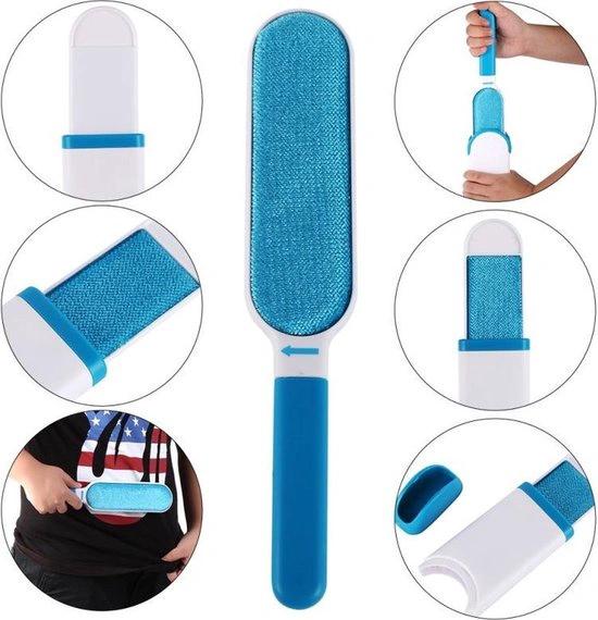 IBBO® - Huisdierhaar Verwijderaar - Pluizenborstel - Hondenhaar & Kattenhaar Verwijderaar - Stof verwijderaar - Kattenhaar Verwijderaar - Hondenhaar verwijderaar - Blauw by borvat