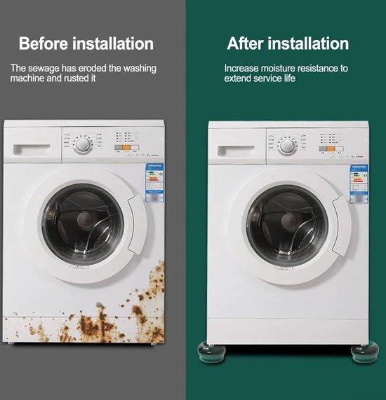 borvat IBBO® - 4 stuks trillingsdempers voor wasmachine - wasmachine dempers - wasmachine mat - wasmachines anti-trillingsmat - Wasmachine Verhoger - antislipmat voor wasmachines en drogers - Nieuwe model -