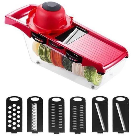 Mer kloos RVS Groentesnijder & Mandoline Set – Complete keukenhulp voor snijden, raspen en persen – Met extra accessoires- Snijden, raspen & persen voor elke keuken -