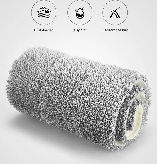 BORVAT Auto Clean Mop - 2-in-1 Dweilsysteem - 360° Draaibare Kop - Inclusief 2 Microvezeldoeken - Wit by BORVAT