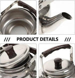 borvat IBBO® - Luxe RVS Kettle Theepot - 0.7 L - ketel Camping - Theepot - Waterkoker - Zilver -