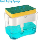 BORVAT Zeepdispenser met Spons - Afwasdispenser - Vloeibare Zeep Houder - Keuken by BORVAT