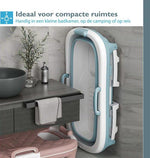 BORVAT Zitbad 138cm - Opvouwbaar Bad - 220L Extra Lang - Volwassenen - Blauw by BORVAT