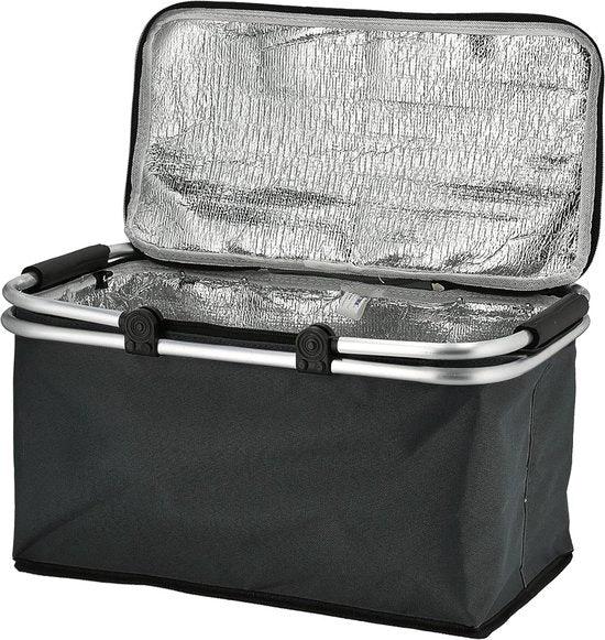 Opvouwbare Koeltas Winkelmand 30L - Thermisch Geïsoleerd - Donkerblauw by BORVAT