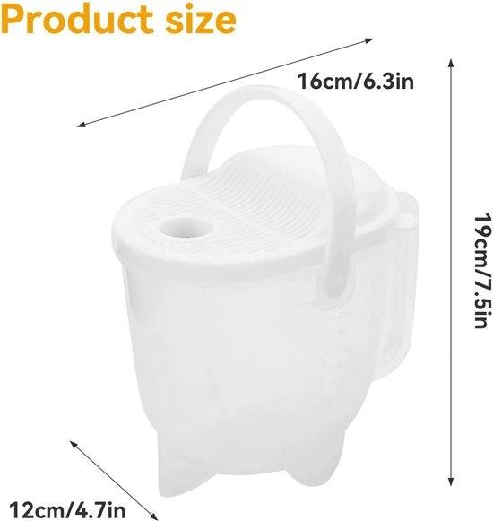 borvat IBBO® - Rijst wassen Strainer - Rijstzeef - Vergieter- Rijstwaskom - Wassen - Zeef met Handvat - Rijst Zeeft - Waskom - Rijstwasser - Afgieter - Plastic Vergiet - Veilig Afgieten -
