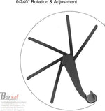 Borvat® Borvat® - Universele Telefoonhouder Bureau - Tablet Houder - Telefoonstandaard - Gsm Houder - Verstelbaar tot 100 graden - Zwart -