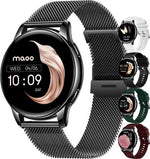 BORVAT Smartwatch Dames - Premium HD AMOLED Display - Android & iOS - Zwart by BORVAT