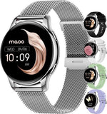 BORVAT Smartwatch Dames - Premium HD AMOLED Display - Android & iOS - Wit/Zilver by BORVAT