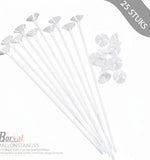 Borvat® Borvat® - Ballonstaafjes - Ballon staafjes - wit - 25 stuks -