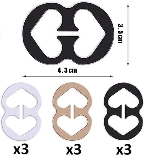 BORVAT BORVAT BH Clips - Onzichtbare BH Drager Clips - Clamp & Back - 12 Stuks - Lingerie Accessoires - Bra Straps & Extenders Damesmode