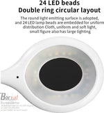 Borvat® Borvat® - Bureaulamp voor Laptop en PC - Wit en Ovaal- Flexibel en Helder - Met LED USB Aansluiting -
