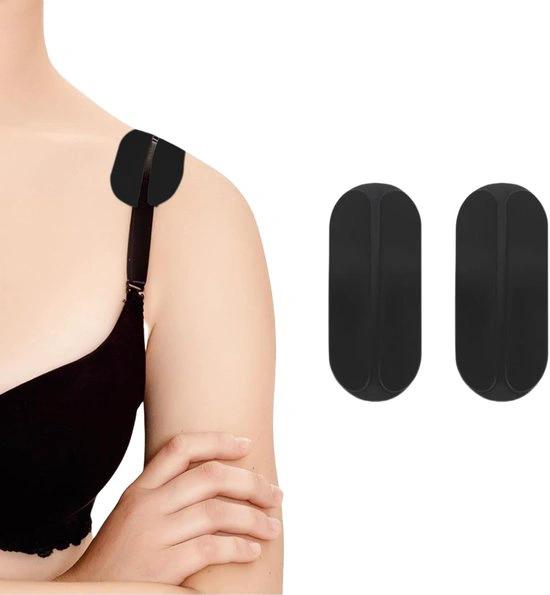 BORVAT BORVAT Silicone Schouderpads - Anti-Slip BH Schouderband Pads - Comfortabele BH Draagpads - Zwart - Bra Strap Pads Damesmode