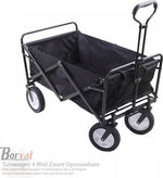 BORVAT Tuinwagen 4-Wiel - Opvouwbare Tas - Tuin Trolley - Winkelwagen - Kruiwagen - Zwart by BORVAT
