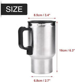 Merkloos Auto Waterkoker, 450ml 12V Elektrische Thermosfles Roestvrij Staal 65 Graden Celsius Elektrische Waterkokers Voor Op Reis, Voor Koffie, Thee -