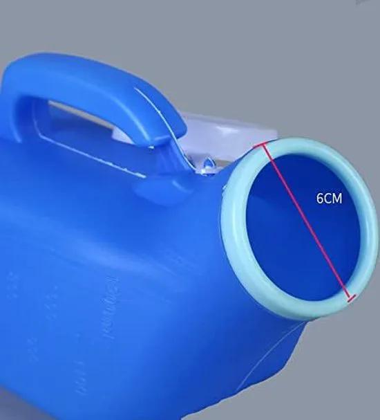 borvat IBBO® - Urine container - Urinaal - Urinebeker - Plasfles - Plasfles Mannen - Urinaal Mannen - 1200ml - Plas Fles Man - Plas Potje - Blauw - GRATIS schoonmaakborstel -