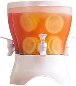 IBBO® IBBO® - Koelkast Drank dispenser - Sap dispenser - 3 in 1 - 3 aparte dispensers - 3.75 liter - plastic drankdispenser met 3 compartimenten - ijswatercontainer voor zomerse sappen - koud water - ijsthee - melk - bier -