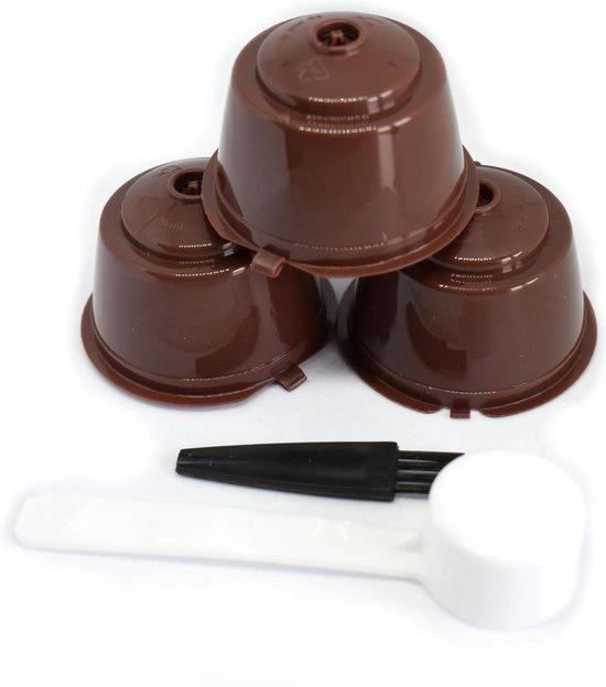 Merkloos Hervulbare koffiecups | Geschikt voor Dolce Gusto | Herbruikbare koffiecups | 3 stuks | 54 x 35 mm -