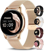 BORVAT Smartwatch Dames - Premium HD AMOLED Display - Android & iOS - Roze/Rose Goud by BORVAT
