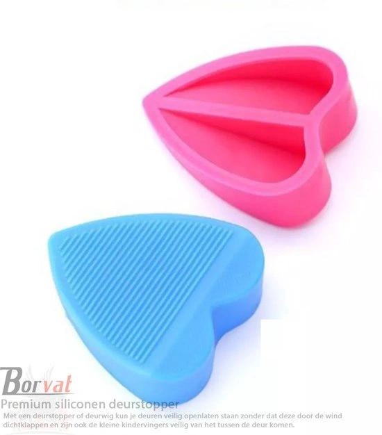 BORVAT Premium Siliconen Deurstopper - Voorkomt Deur Botsingen - Hangend - Eenvoudig te Installeren - Blauw by BORVAT