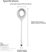 Borvat® Borvat® - Bureaulamp voor Laptop en PC - Wit en Ovaal- Flexibel en Helder - Met LED USB Aansluiting -